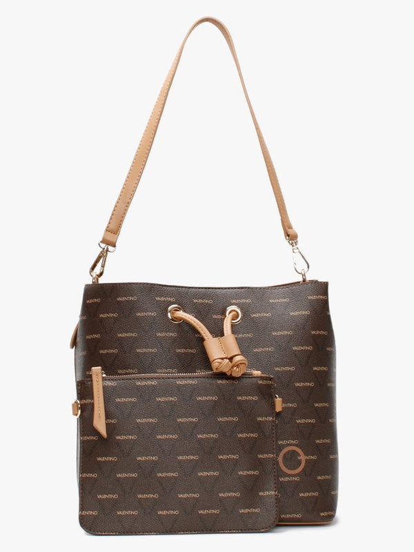 Liuto Tan Repeat Logo Bucket Bag