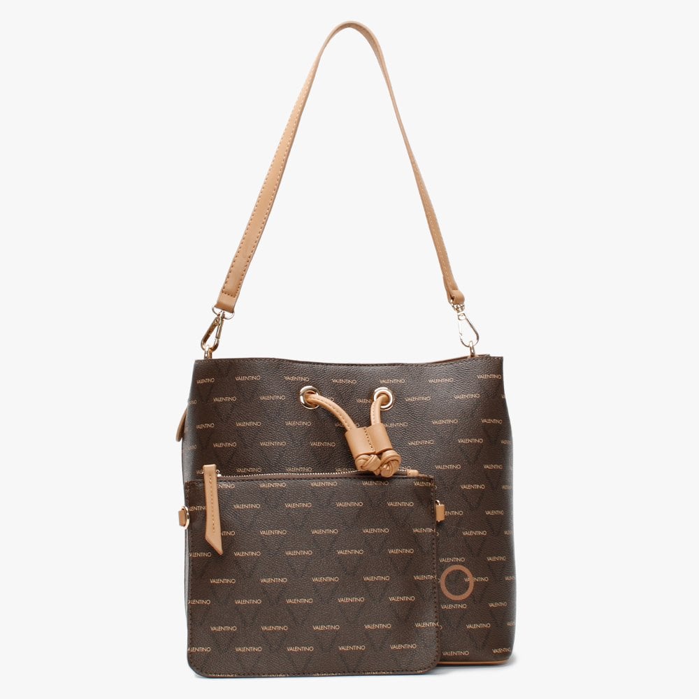 Liuto Tan Repeat Logo Bucket Bag