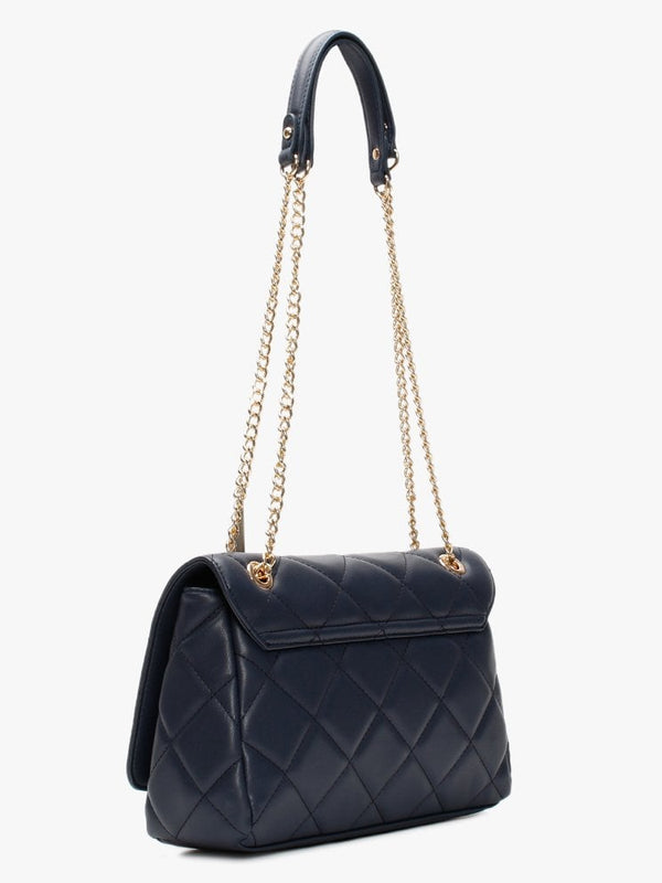 Ocarina Blue Quilted Satchel Bag