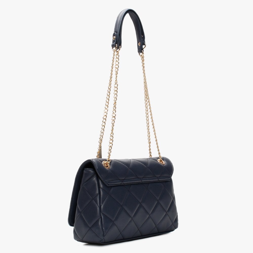 Ocarina Blue Quilted Satchel Bag