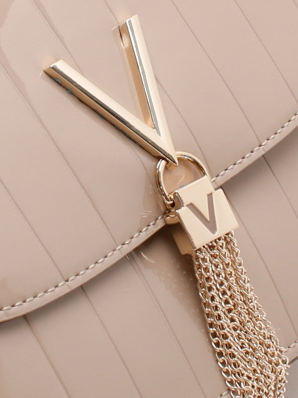 Bongo Taupe Patent Satchel Bag