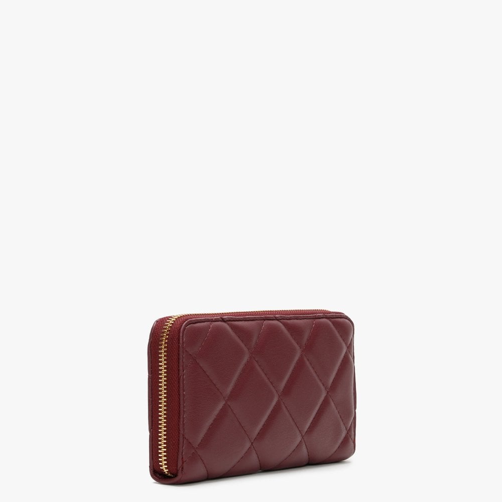 Ocarina Burgundy Quilted Zip Around Wallet