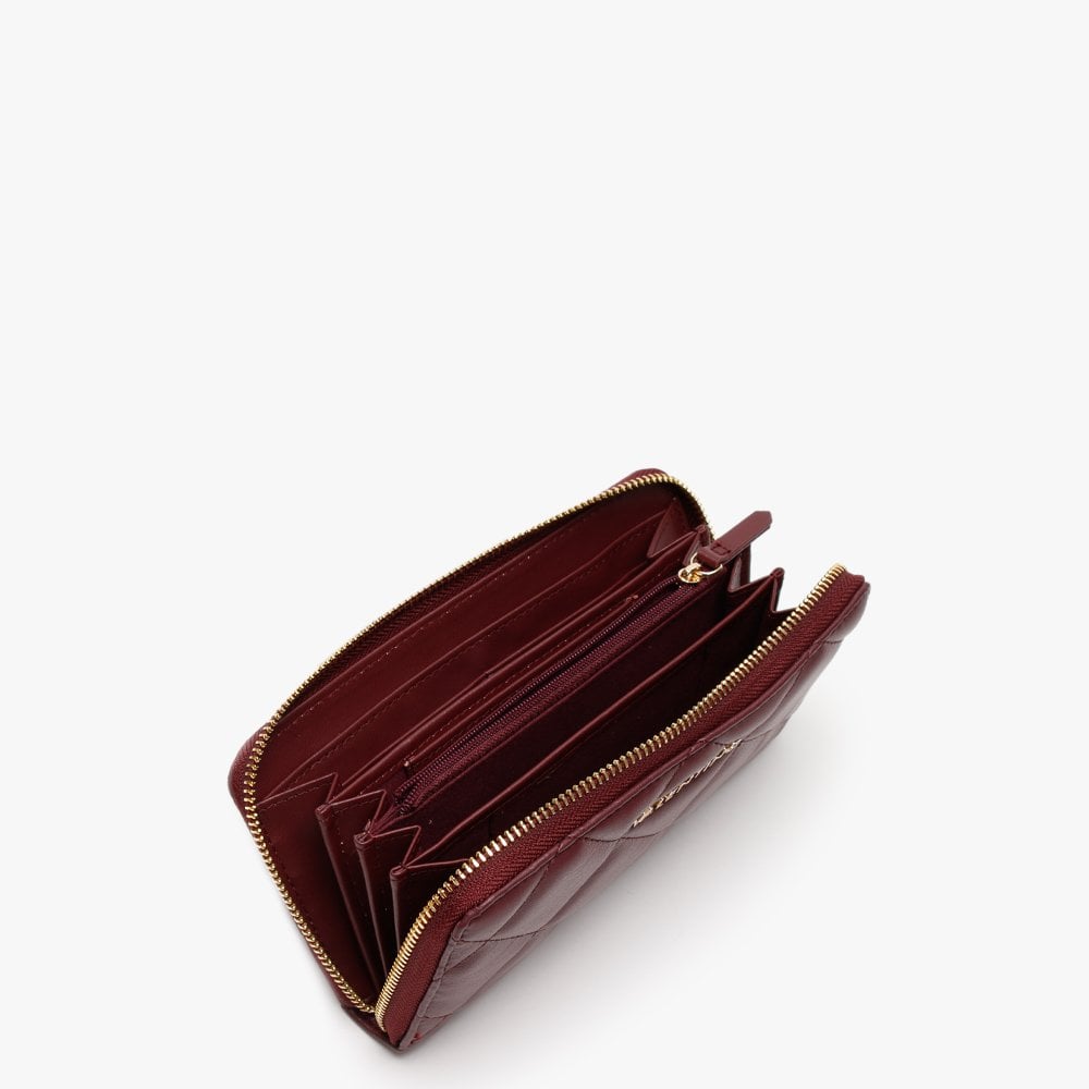 Ocarina Burgundy Quilted Zip Around Wallet