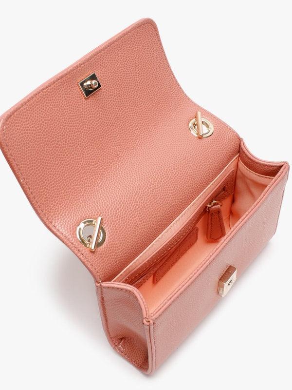 Divina Pink Pebbled Shoulder Bag