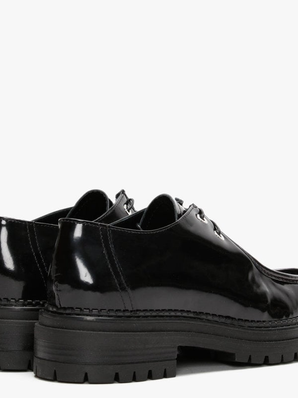 Nivato Black Patent Leather Lace Up Shoes