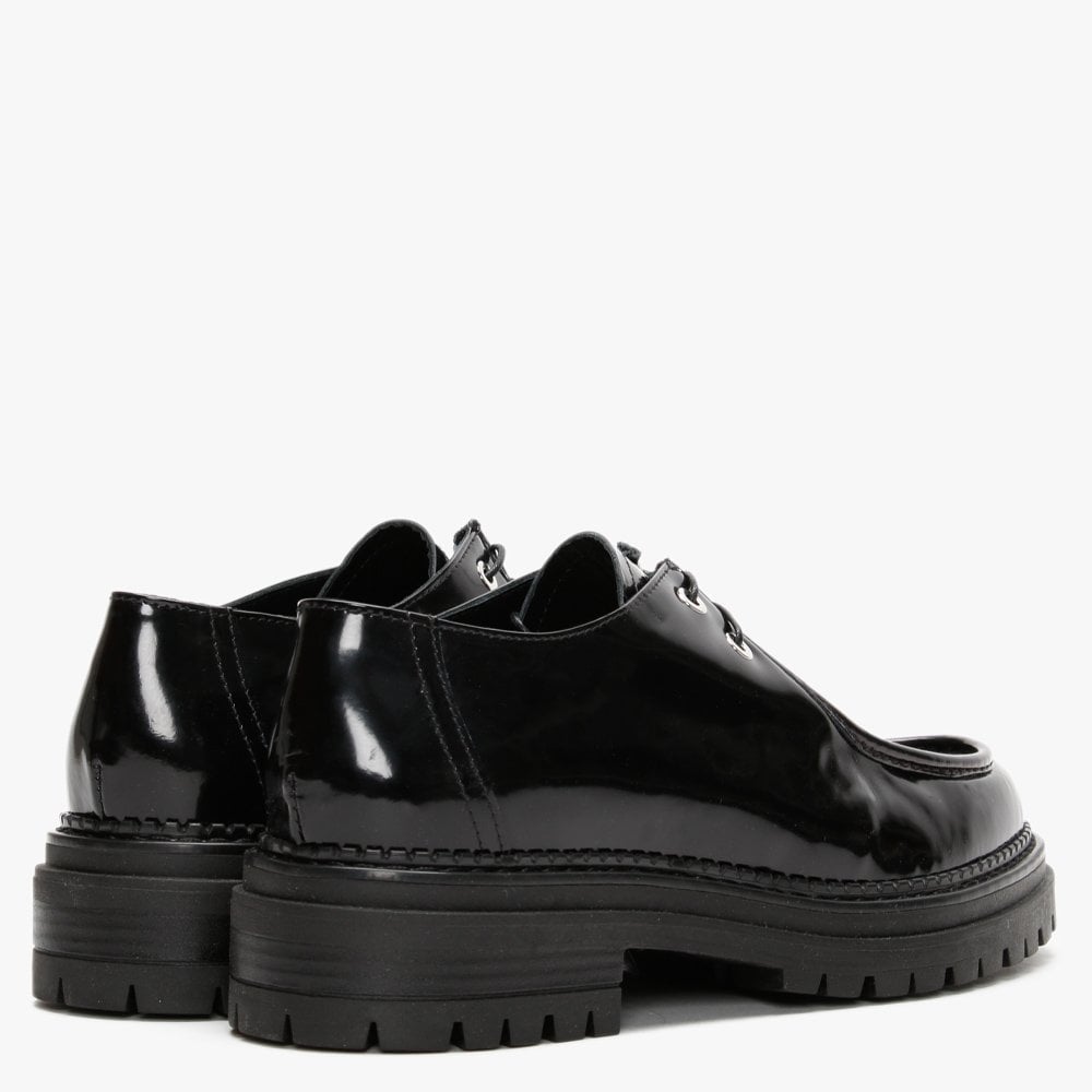 Nivato Black Patent Leather Lace Up Shoes