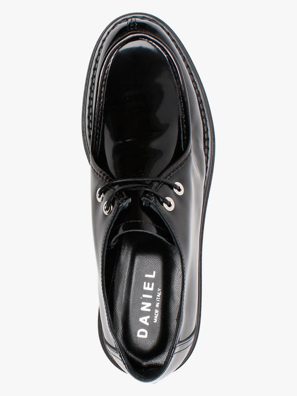 Nivato Black Patent Leather Lace Up Shoes