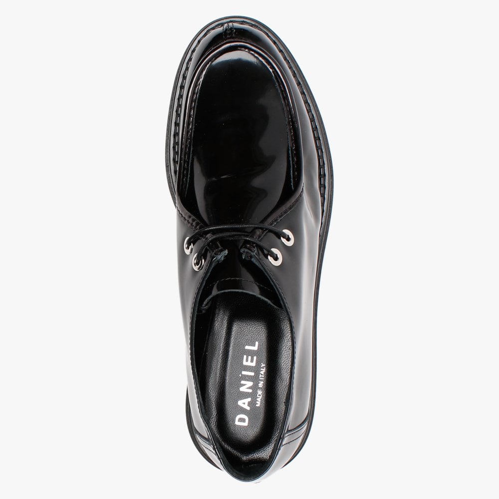 Nivato Black Patent Leather Lace Up Shoes