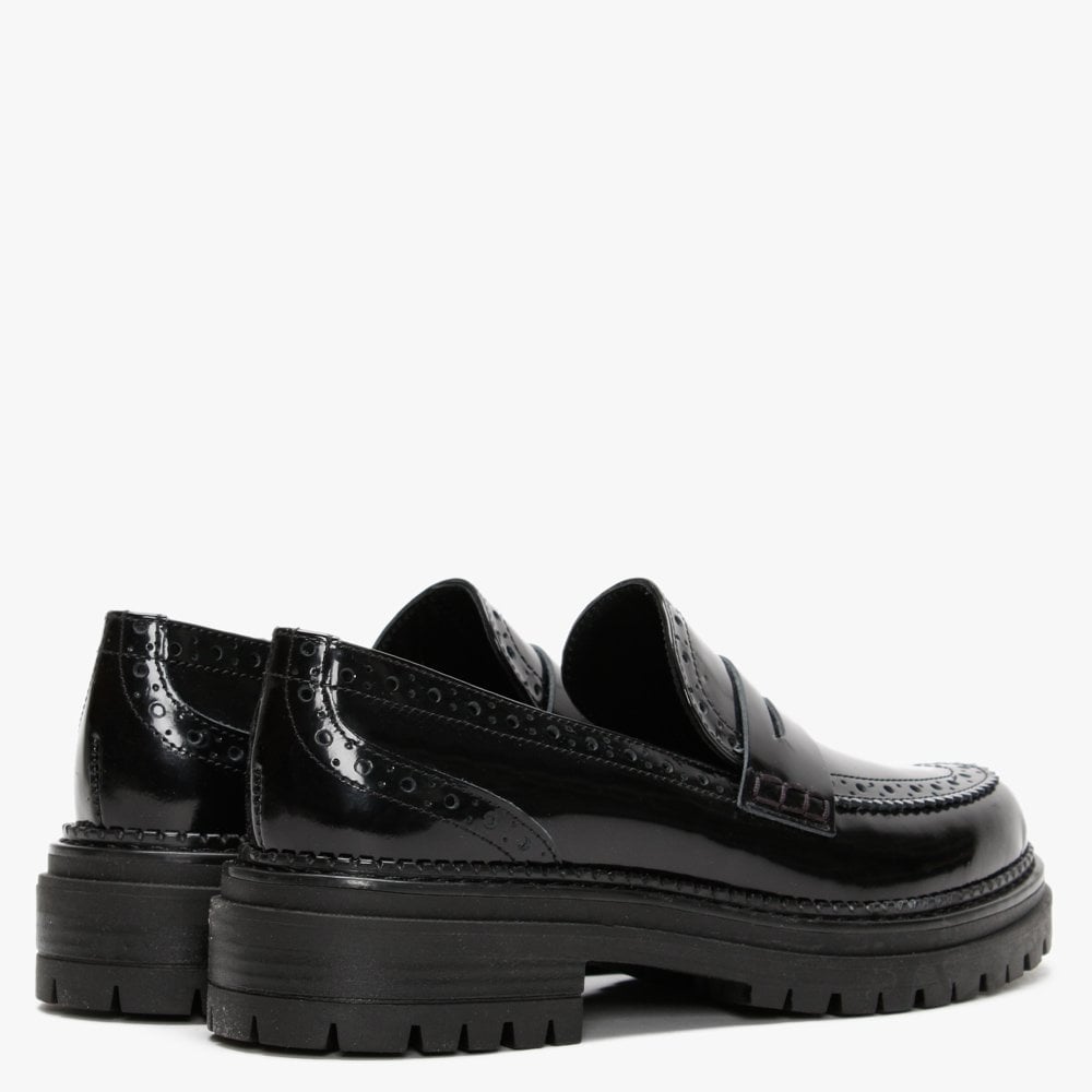 Noleon Black Patent Leather Loafers