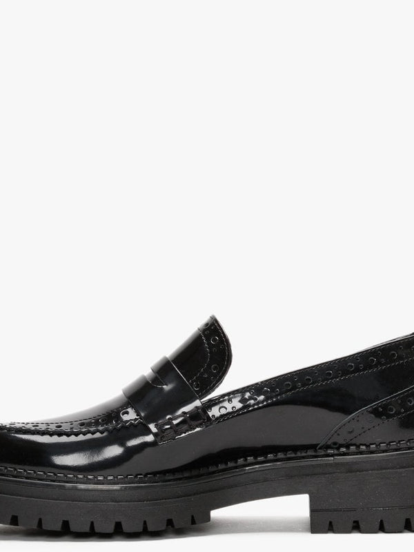 Noleon Black Patent Leather Loafers