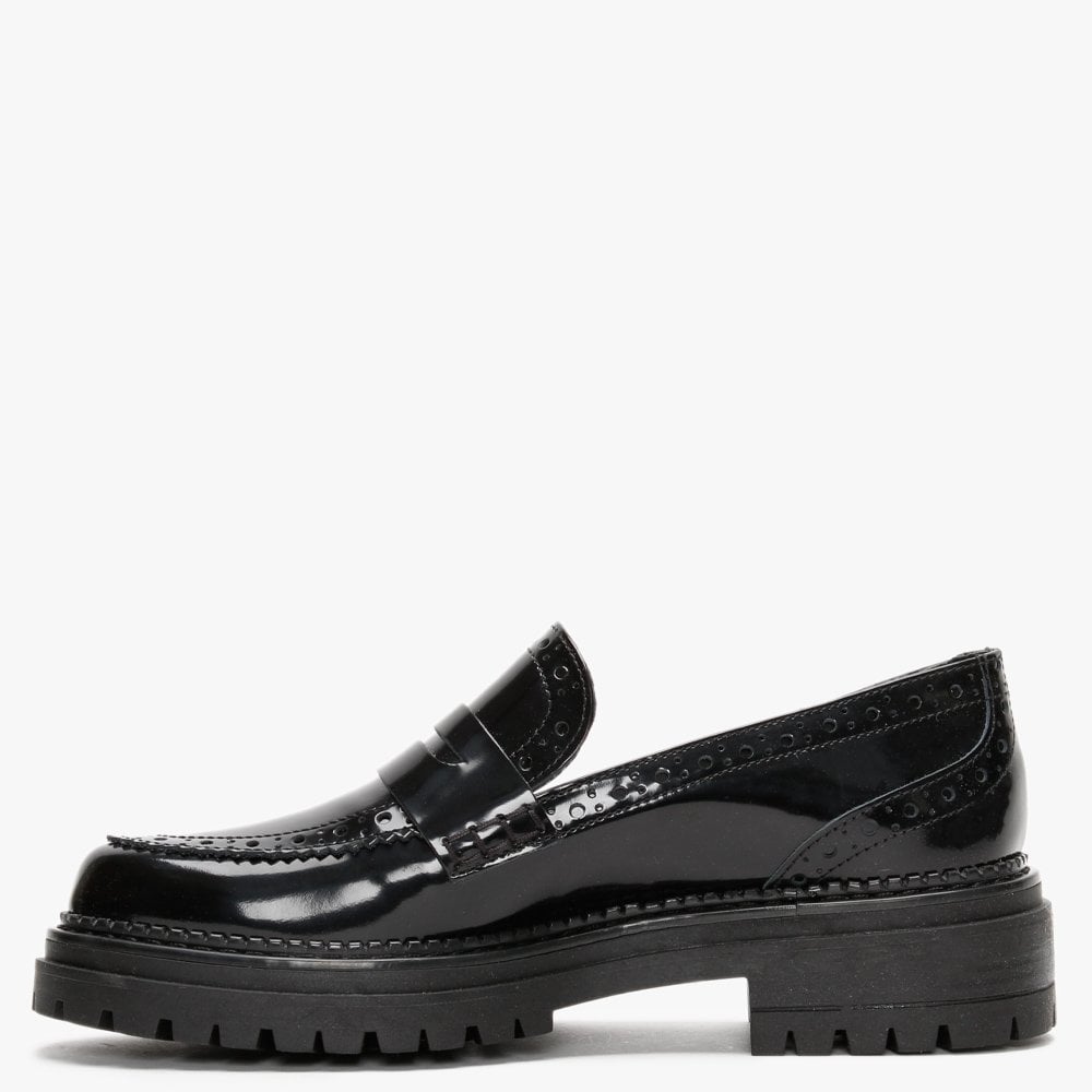 Noleon Black Patent Leather Loafers