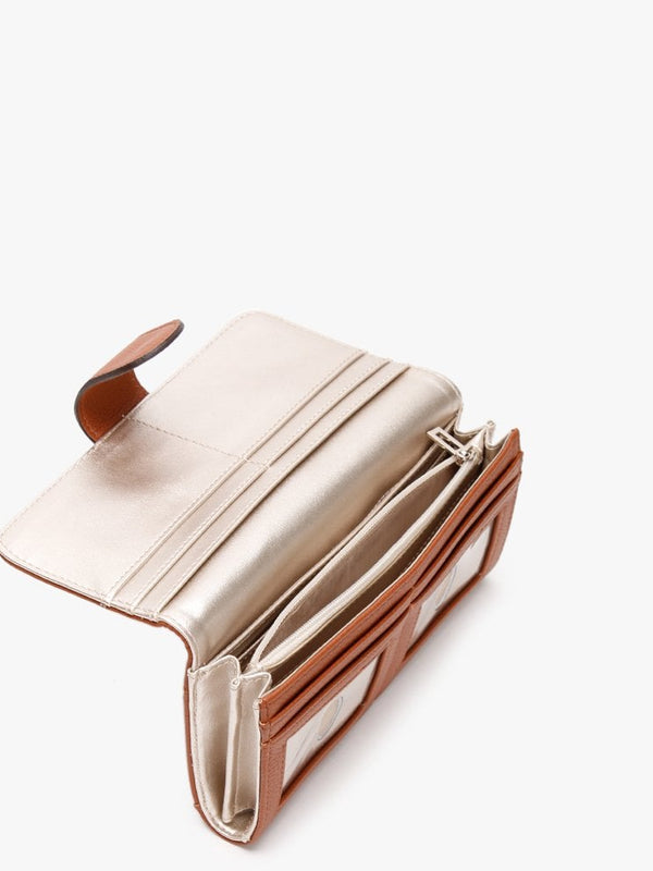 Digital Flap Cognac Purse