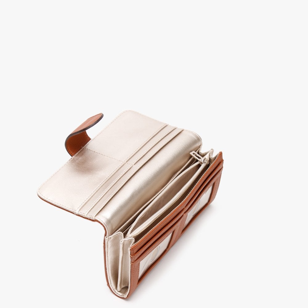 Digital Flap Cognac Purse