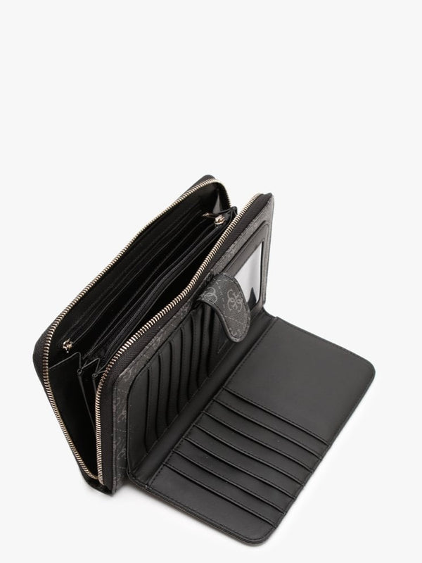 Jensen Cheque Coal Logo Organiser Cross-Body