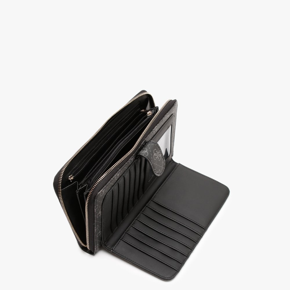 Jensen Cheque Coal Logo Organiser Cross-Body