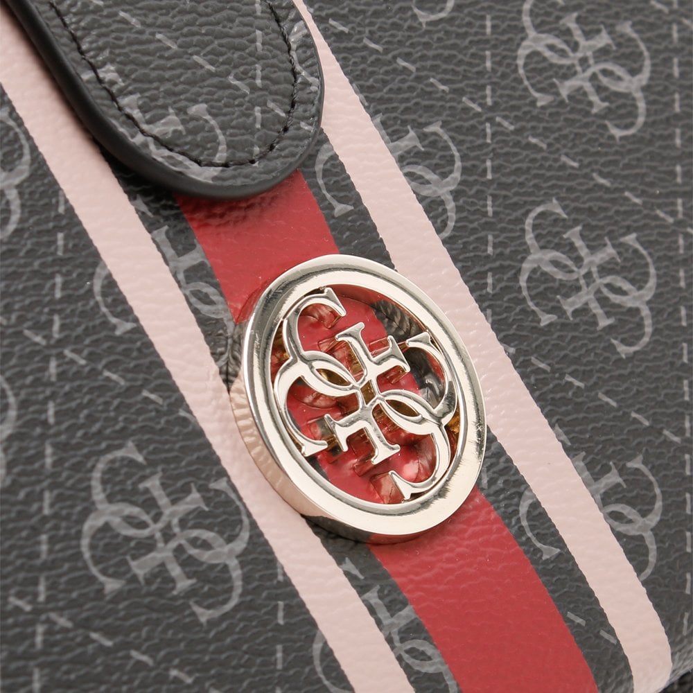 Jensen Cheque Coal Logo Organiser Cross-Body