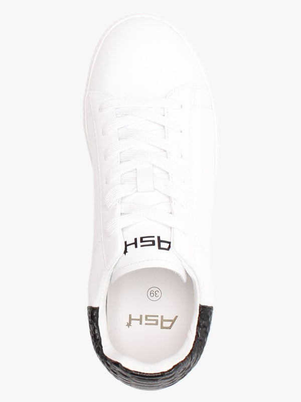Cult White Leather Black Reptile Flash Flatform Trainers