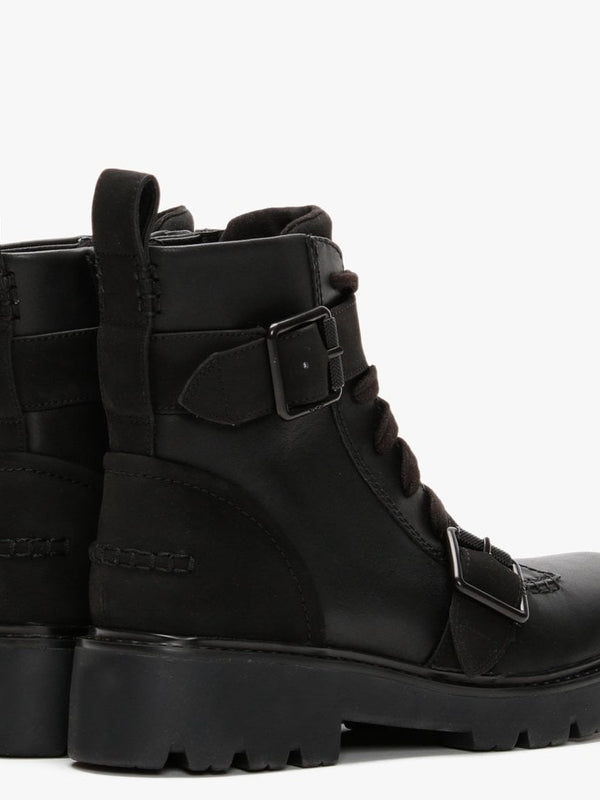 Noe Black Leather Biker Boots