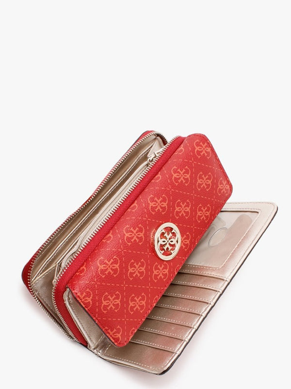 Jensen Red Logo Organiser Clutch Wallet