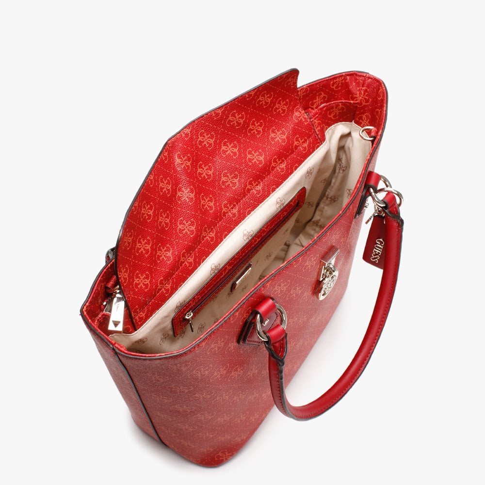 Jensen Society Red Logo Tote Bag