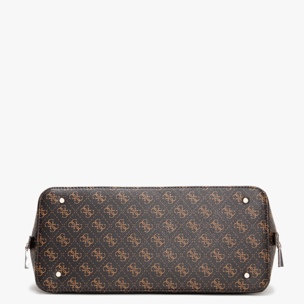 Jensen Brown Logo Dome Satchel Bag