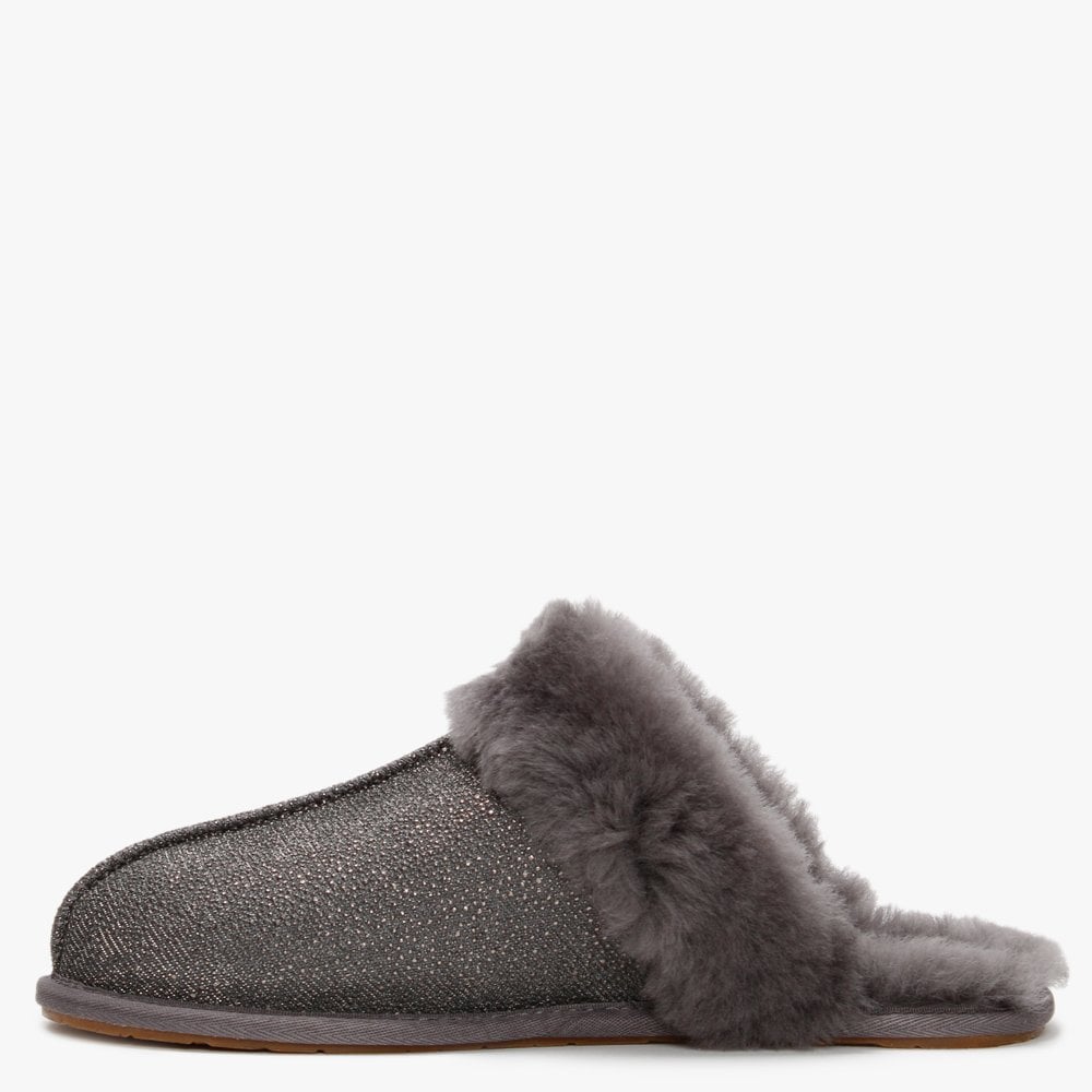 Women's Scuffette II Caviar Dark Grey Shearling Slippers