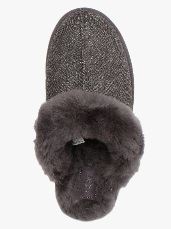 Women's Scuffette II Caviar Dark Grey Shearling Slippers