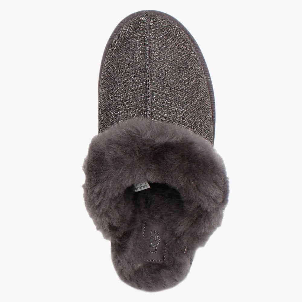 Women's Scuffette II Caviar Dark Grey Shearling Slippers