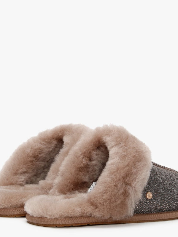 Women's Scuffette II Caviar Caribou Shearling Slippers