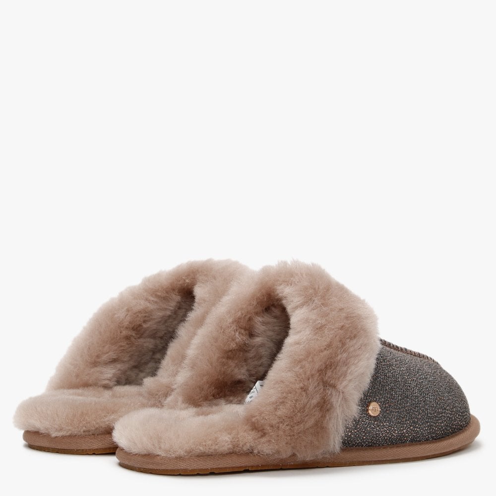 Women's Scuffette II Caviar Caribou Shearling Slippers