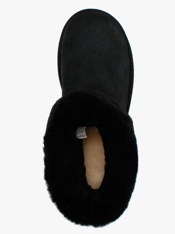 Classic Mini Fluff Black Twinface Boots