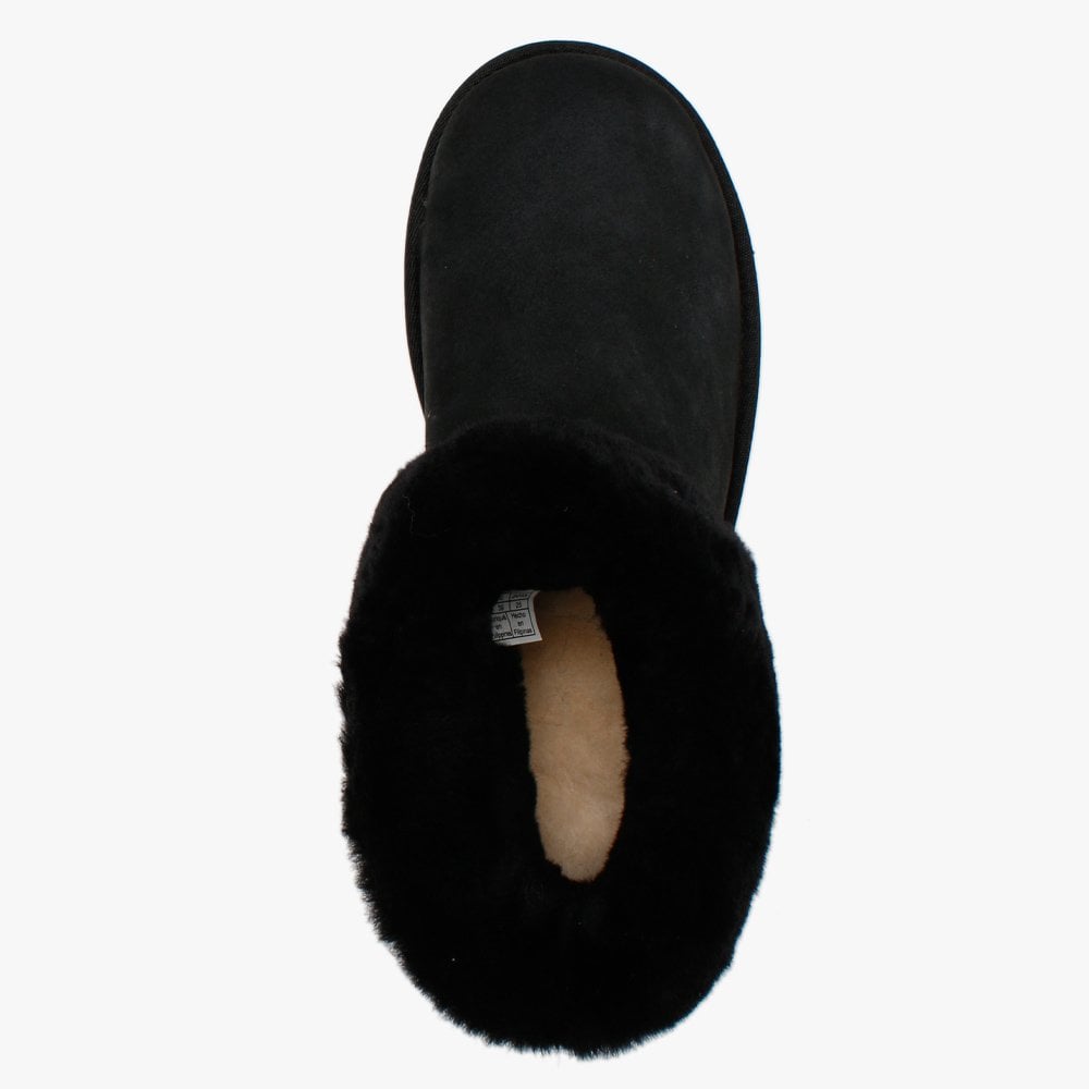 Classic Mini Fluff Black Twinface Boots