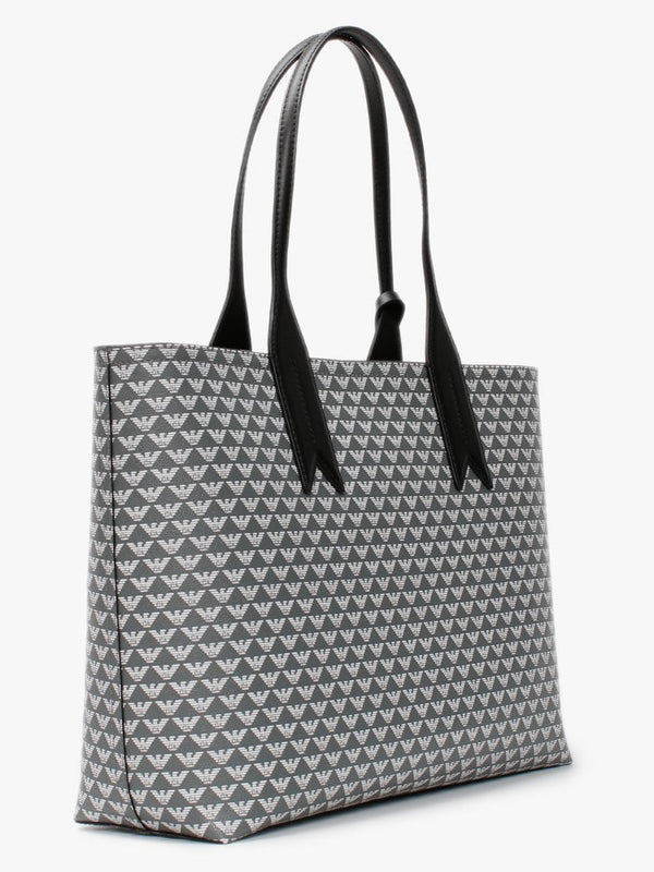 Large Logo Anthracite Pearl Blue Shopper Bag