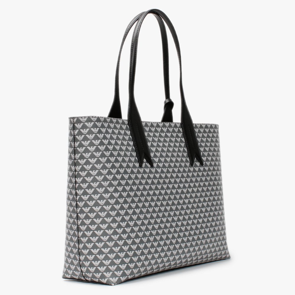 Large Logo Anthracite Pearl Blue Shopper Bag