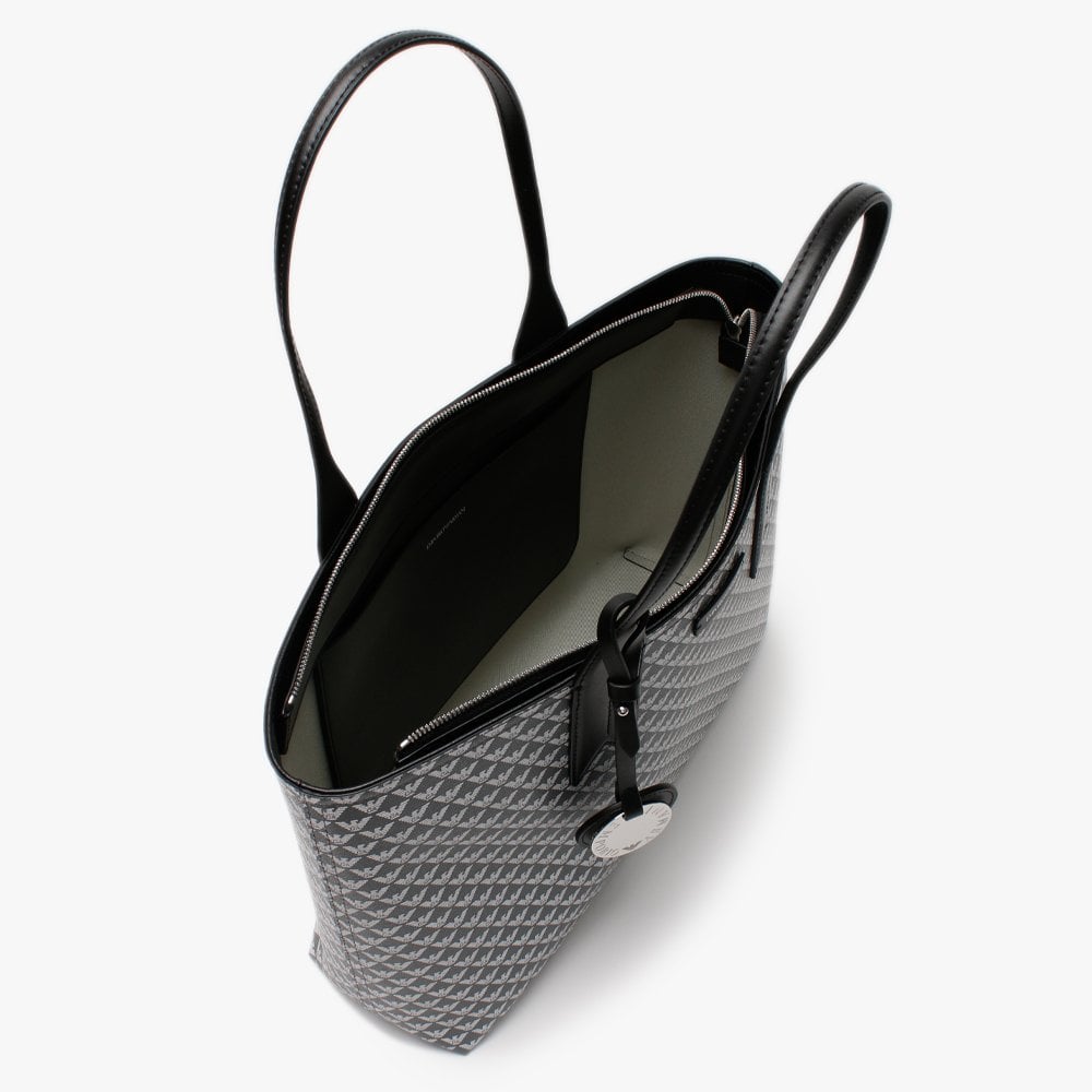 Large Logo Anthracite Pearl Blue Shopper Bag