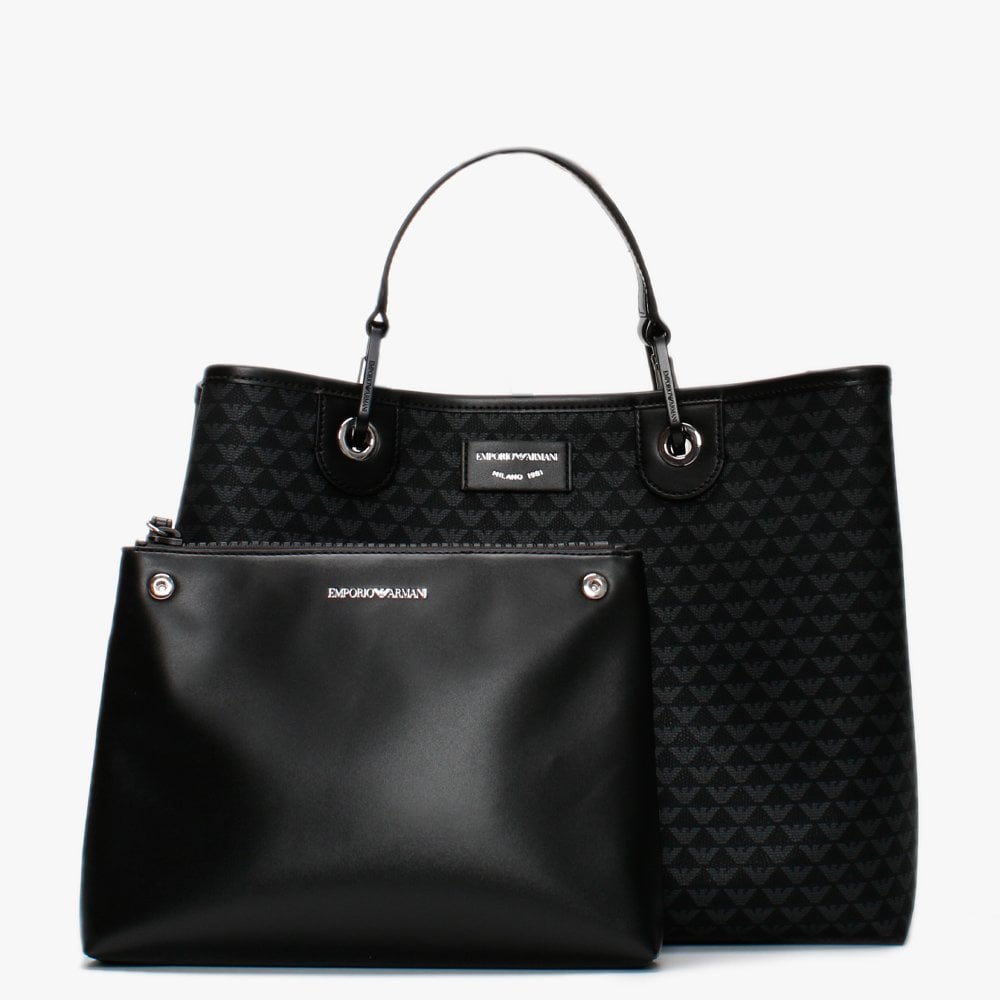 Large Black Repeat Logo Grab Bag