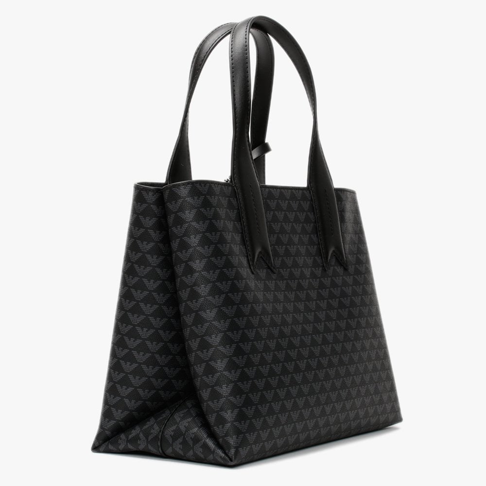 Logo Contrast Black Tote Bag