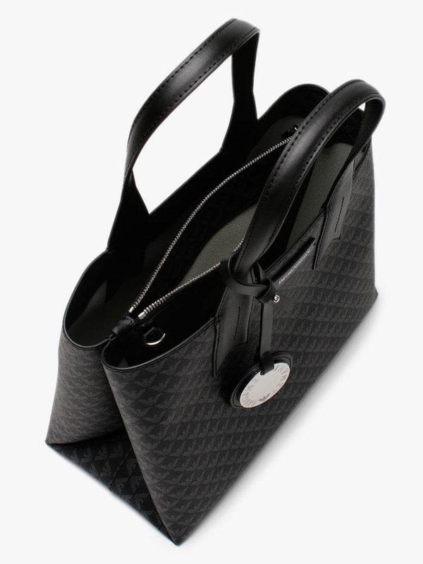Logo Contrast Black Tote Bag