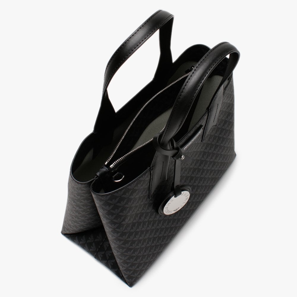 Logo Contrast Black Tote Bag