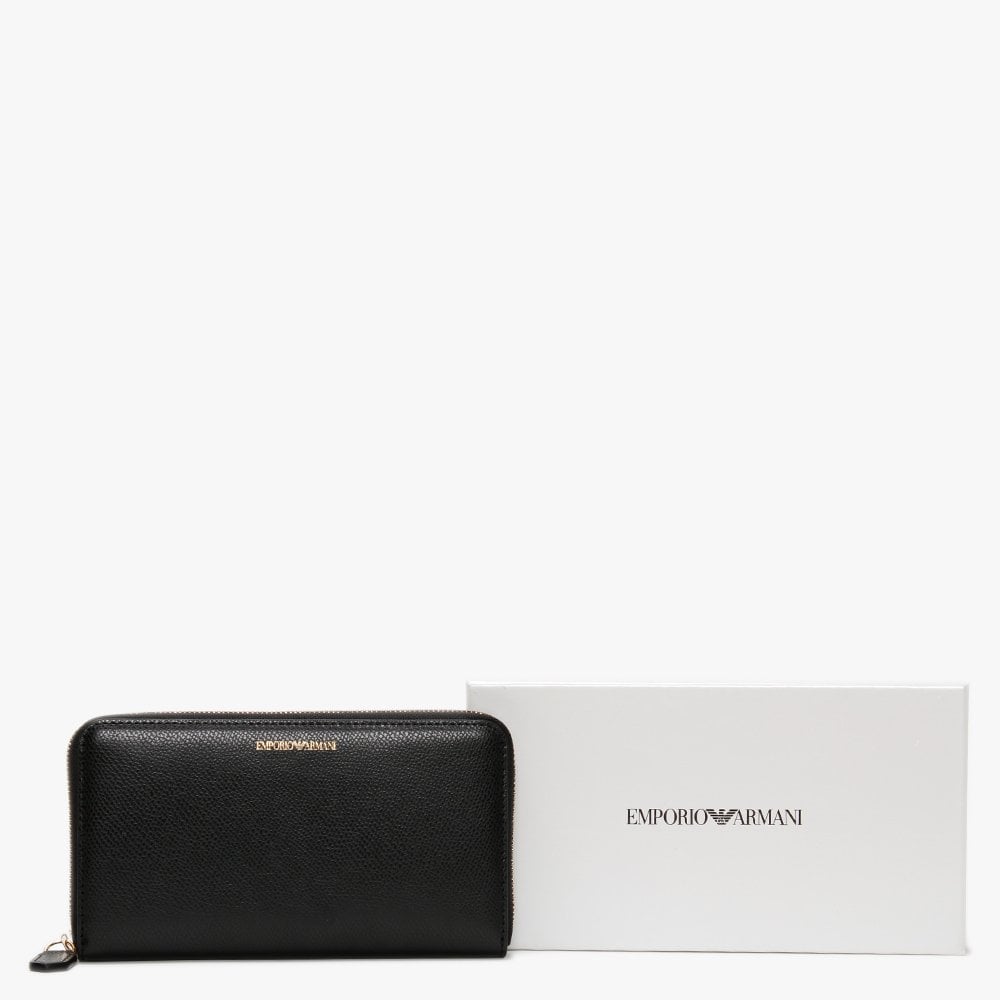 Black Zip Around Wallet