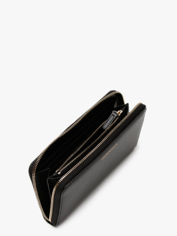 Black Zip Around Wallet