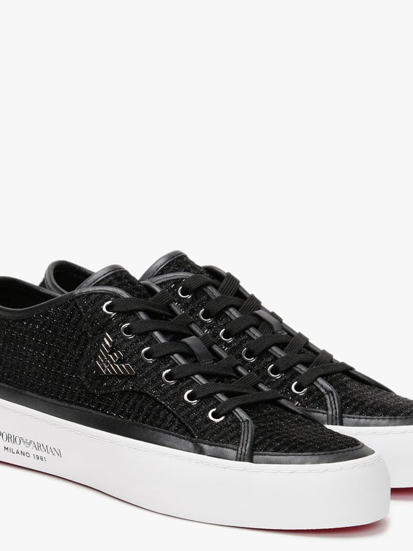 Black Glitter Trainers