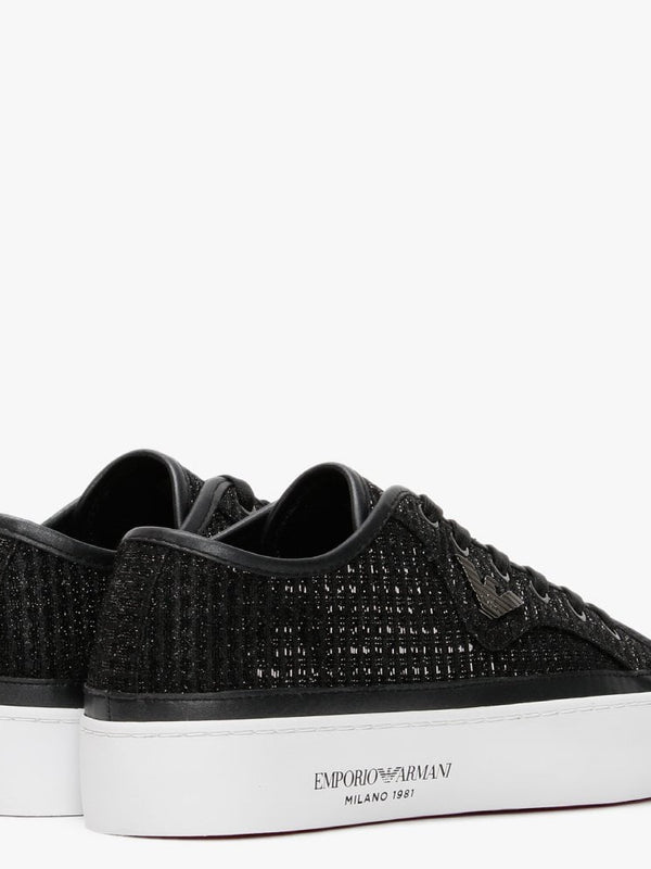 Black Glitter Trainers