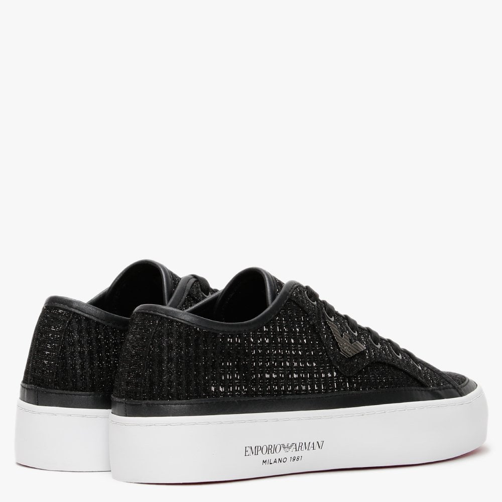 Black Glitter Trainers