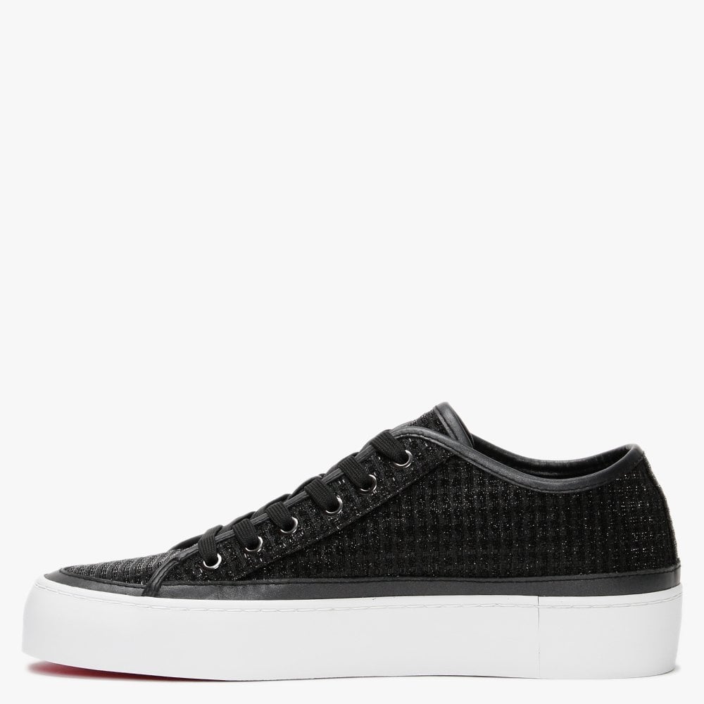 Black Glitter Trainers