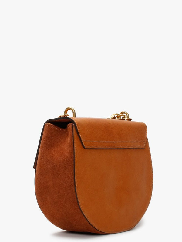 Vostok Chain Tan Leather & Suede Satchel Bag