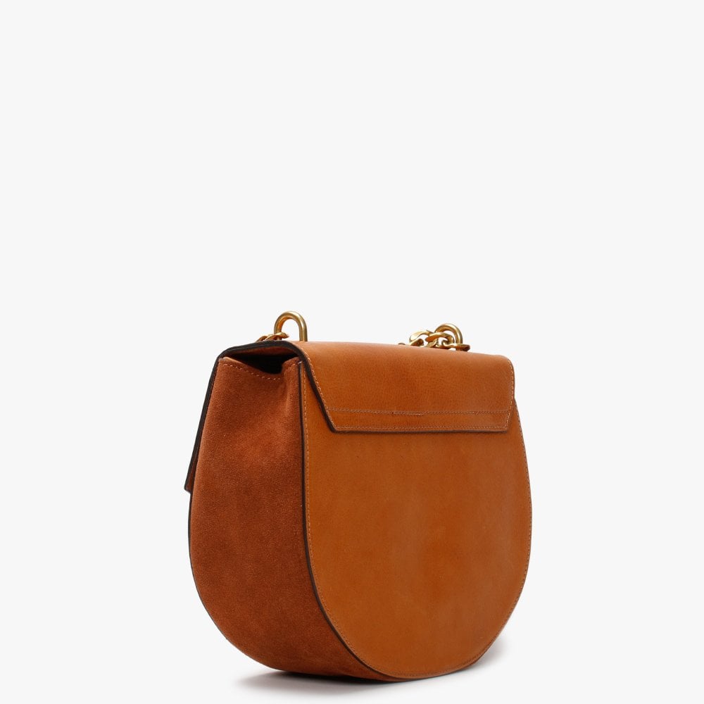 Vostok Chain Tan Leather & Suede Satchel Bag