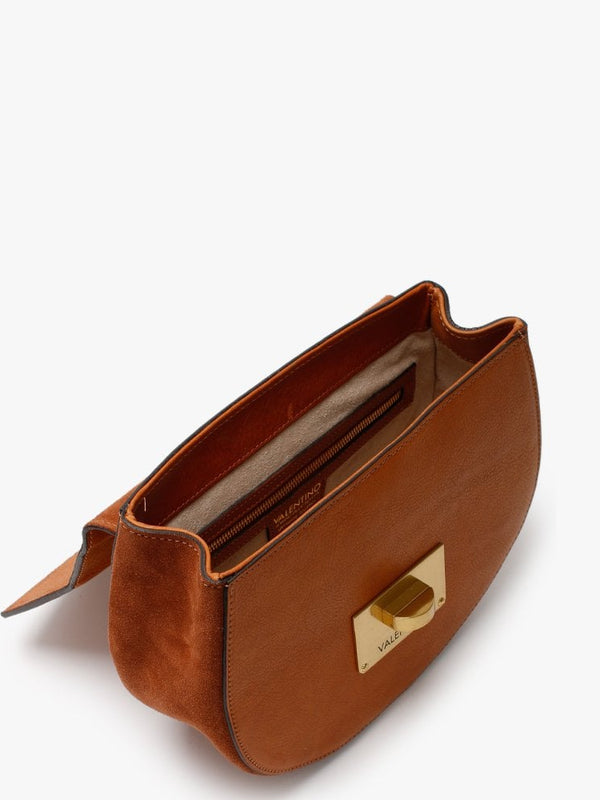 Vostok Chain Tan Leather & Suede Satchel Bag