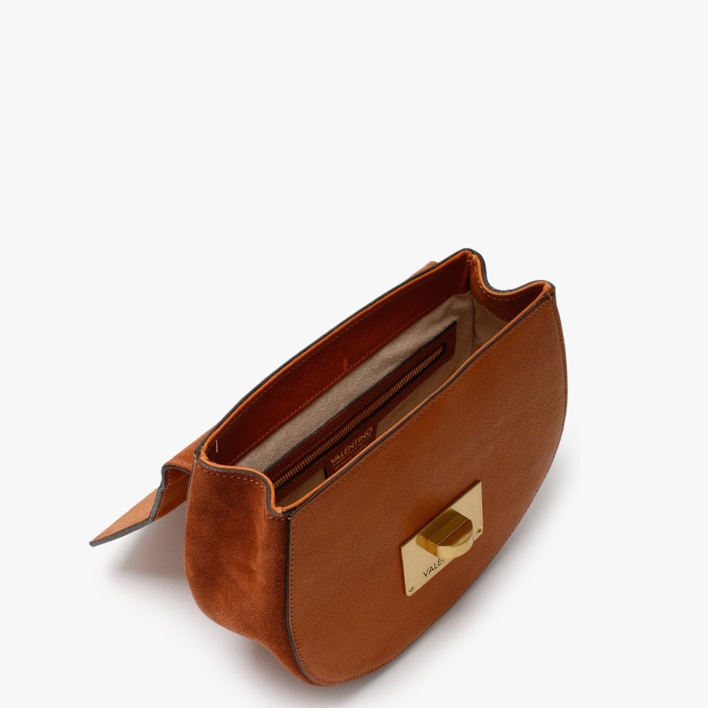 Vostok Chain Tan Leather & Suede Satchel Bag