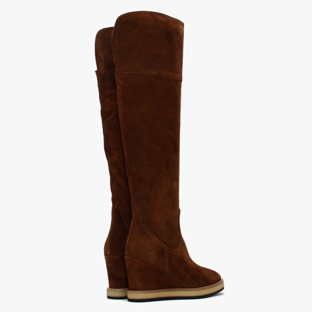 Noot Tan Suede Over The Knee Boots